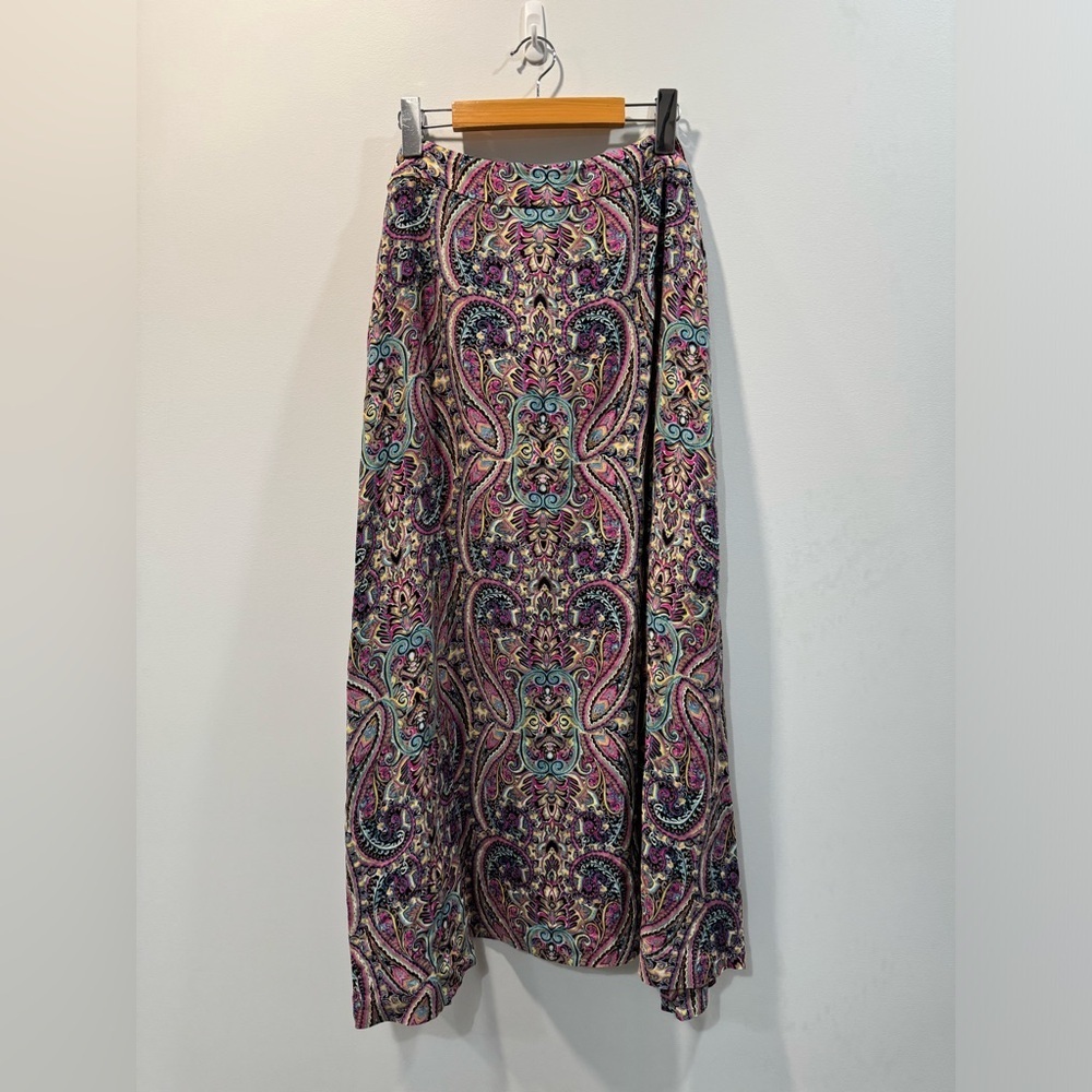 Tribal Women's Maxi Skirt With Front Panel Slits - Picture 3 of 8